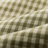 Washed Short Sleeve Feather Cloth Shirt - Green Ivory Gingham