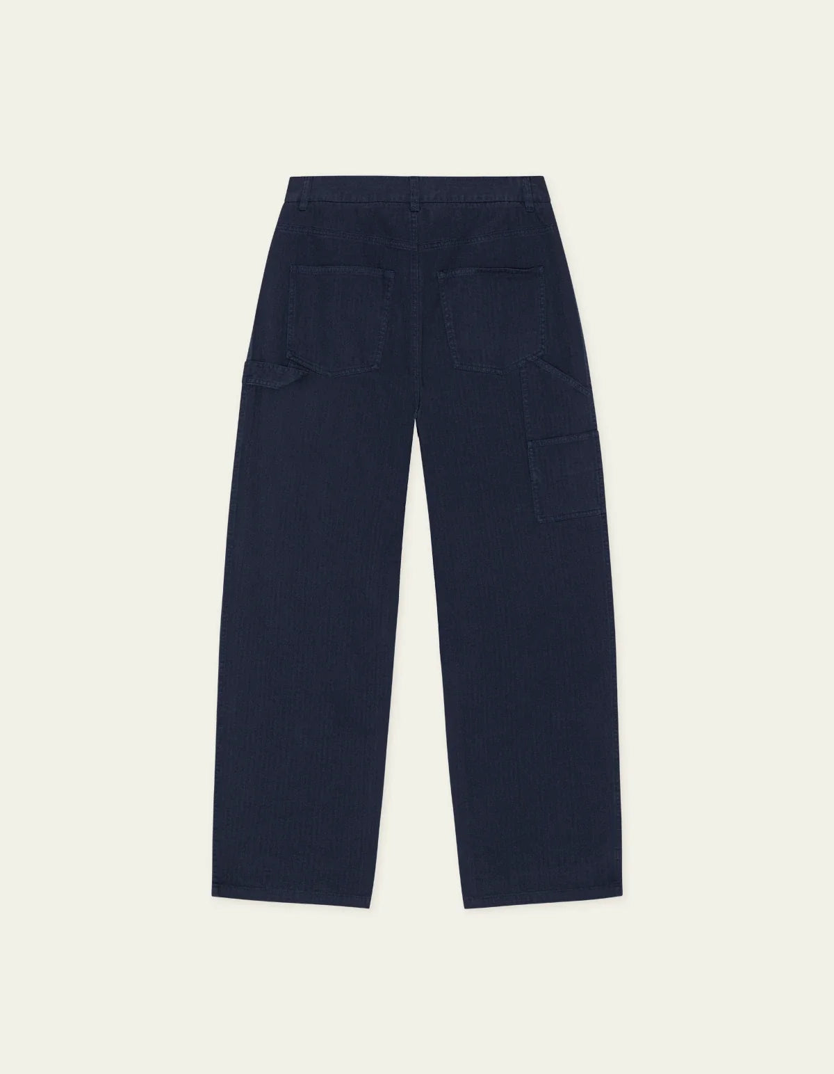 Roi Carpenter Herringbone Pants - Dark Navy