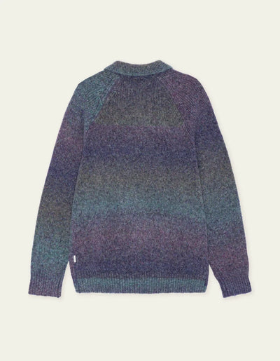 Gradient Knitted Polo - Spiced Plum
