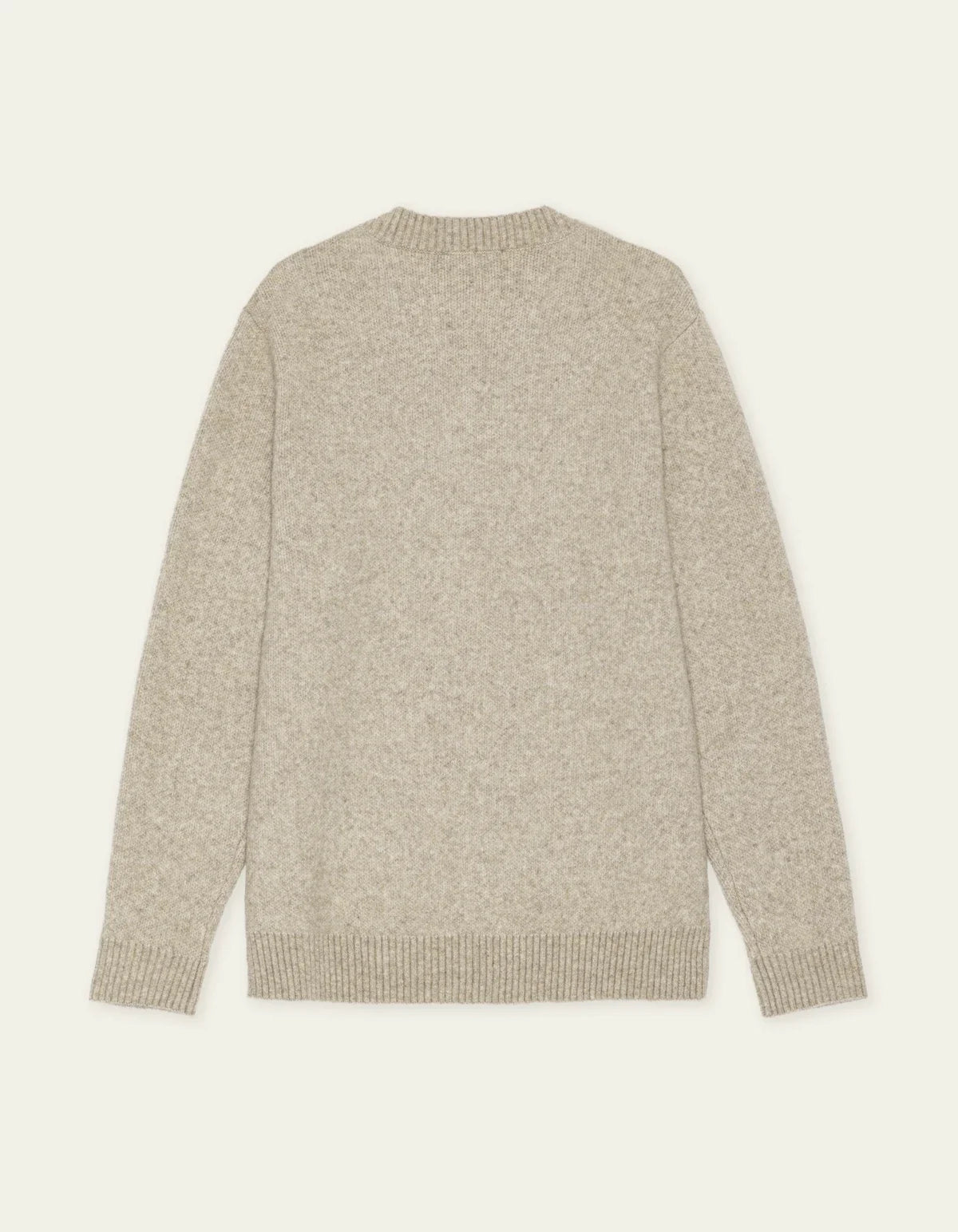 Melange V-Neck Knit - Light Sand