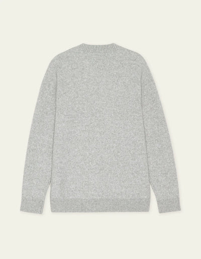 Melange V-Neck Knit - Grey
