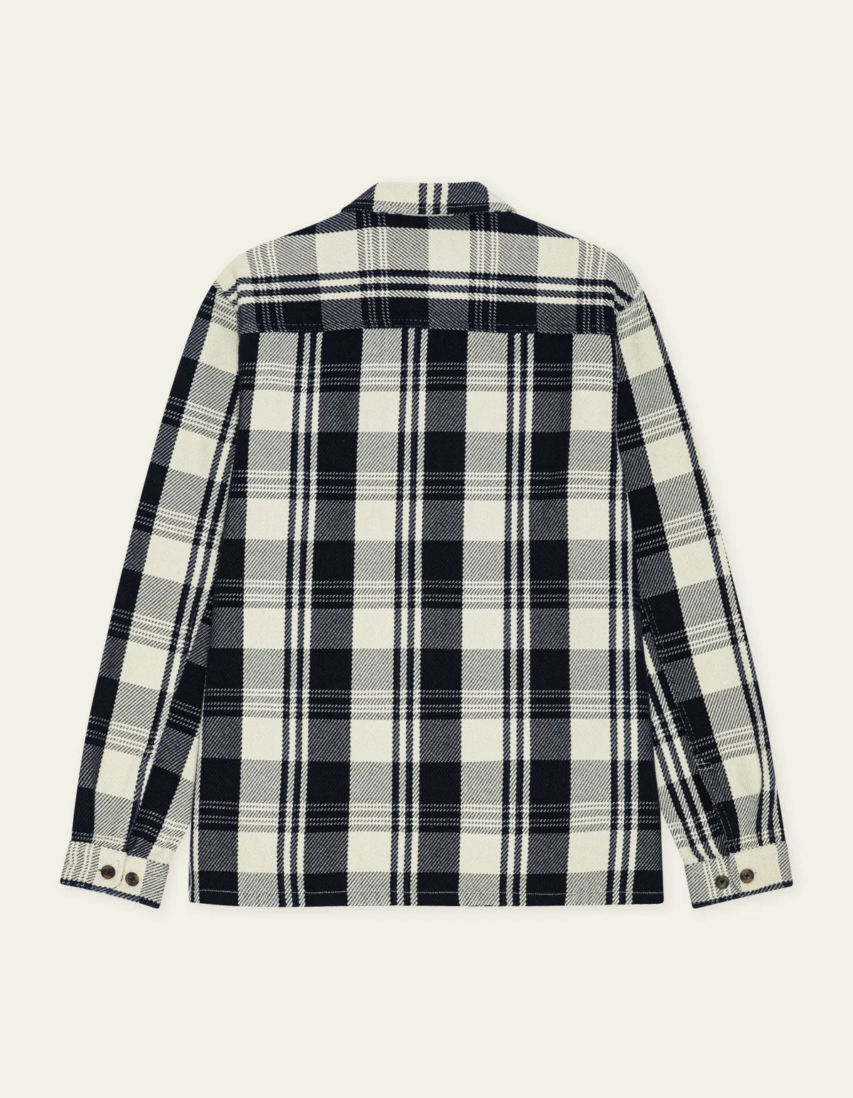 Structured Check Overshirt - Dark Navy Blue