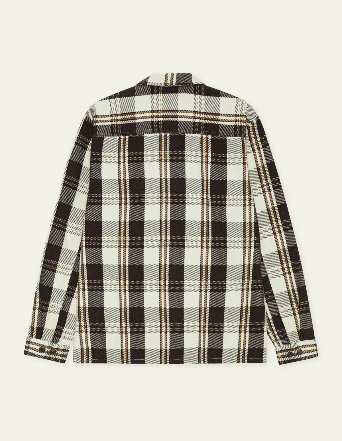 Structured Check Overshirt - Dark Sand