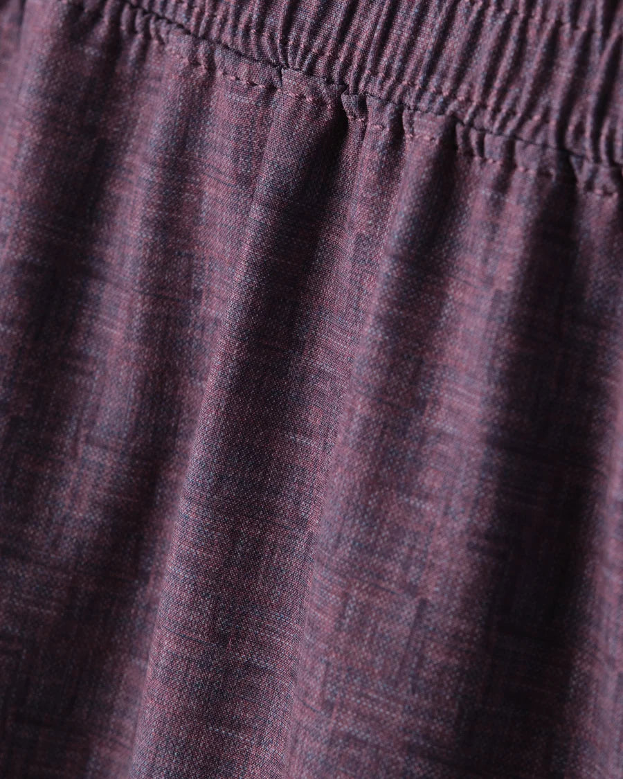 7" Mako Short Unlined - Maroon & Navy Texture Print