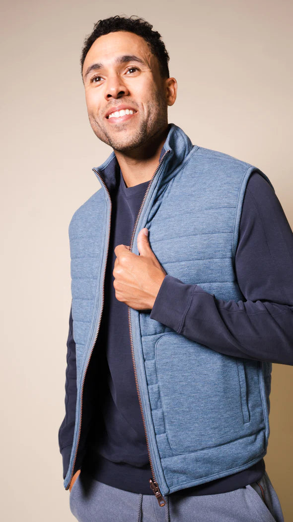 Andy Lux Reversible Vest - Indigo Night