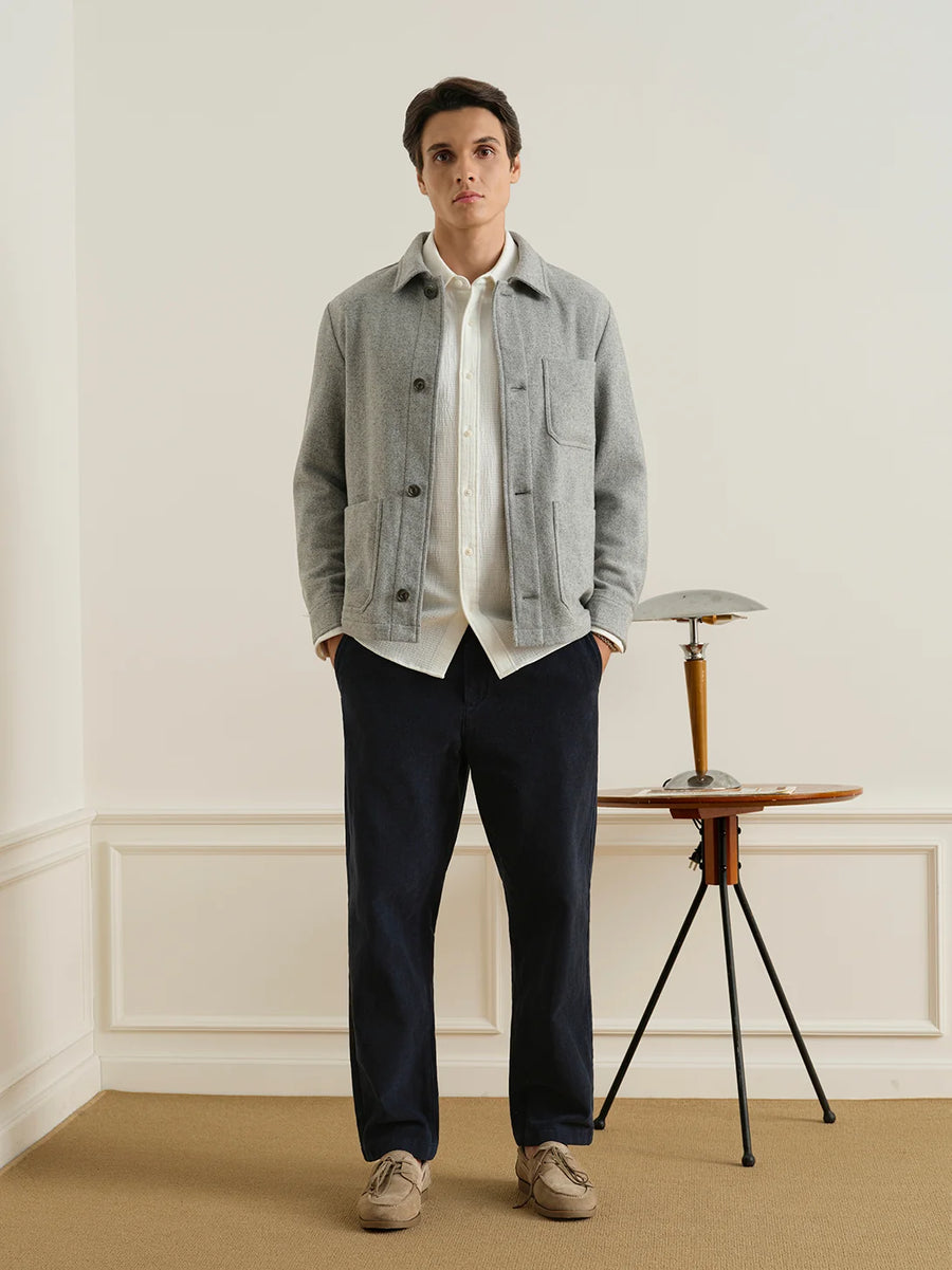 Remi Tweedy Jacket - Light Grey Heather