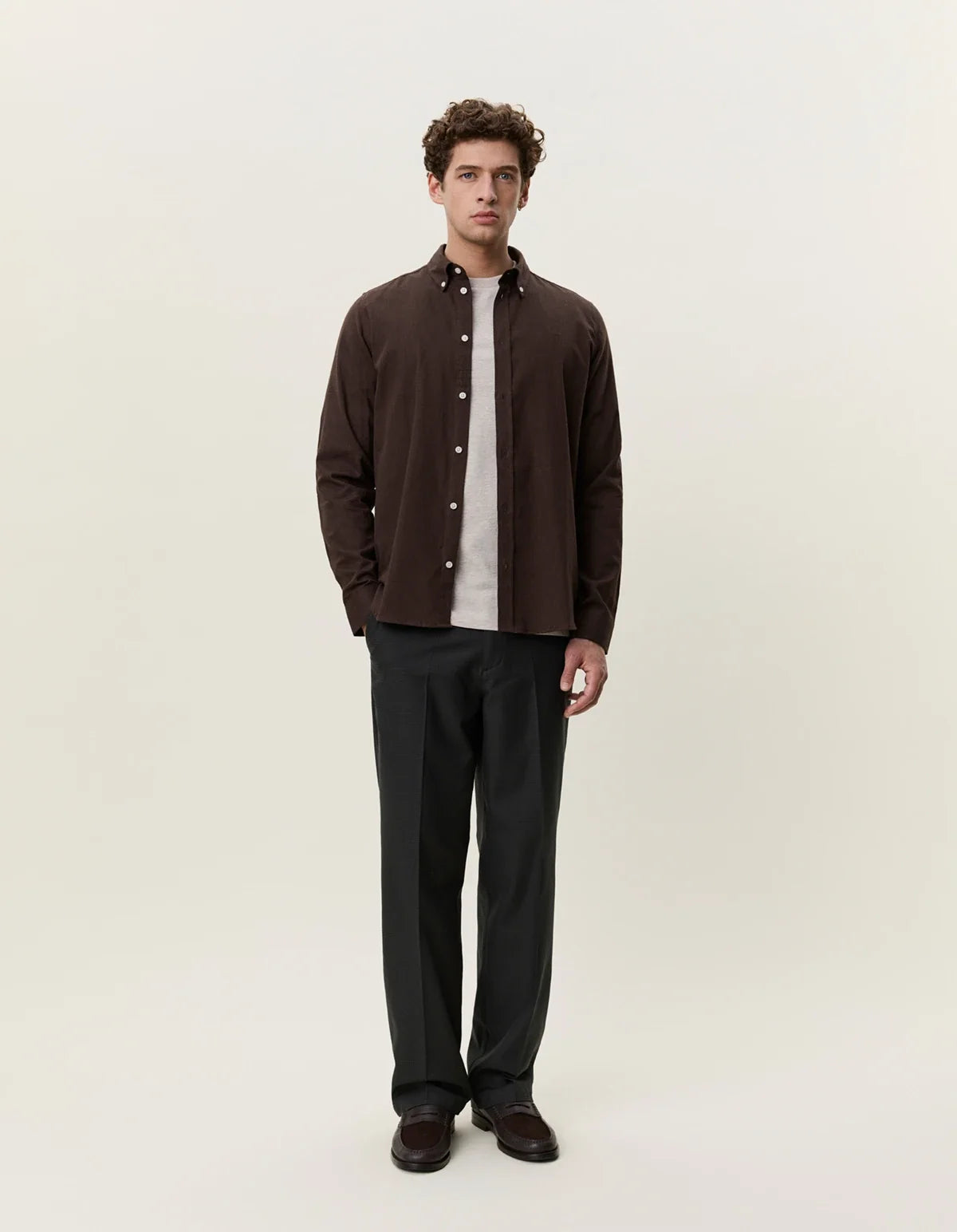 Solid Soft Flannel Shirt - Delicioso Brown