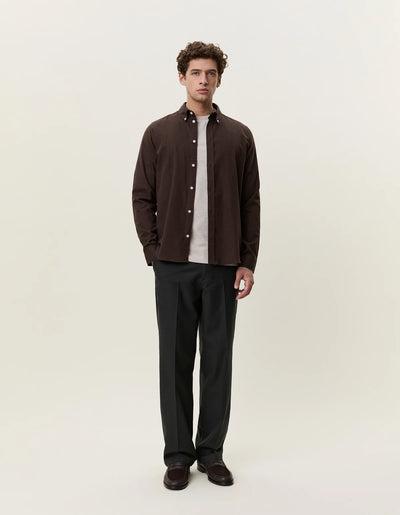 Solid Soft Flannel Shirt - Delicioso Brown