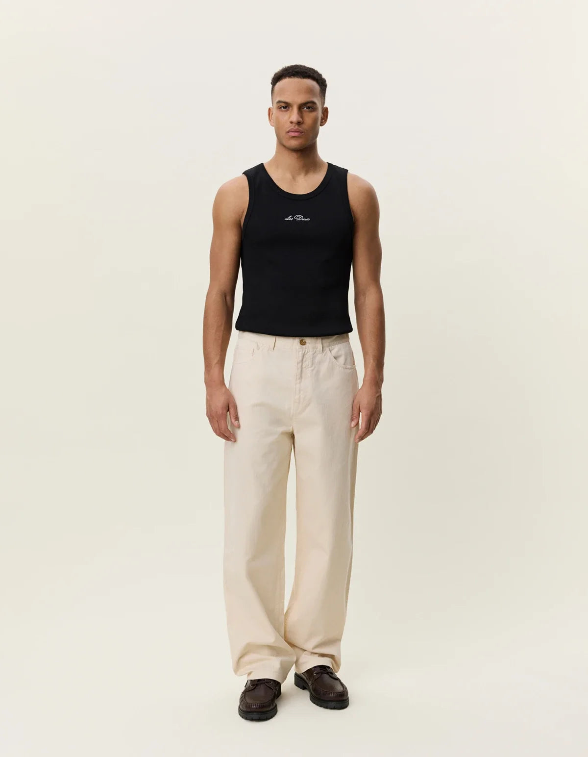 Roi Carpenter Herringbone Pants - Ivory