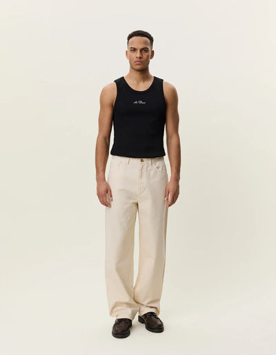 Roi Carpenter Herringbone Pants - Ivory