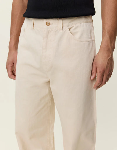 Roi Carpenter Herringbone Pants - Ivory