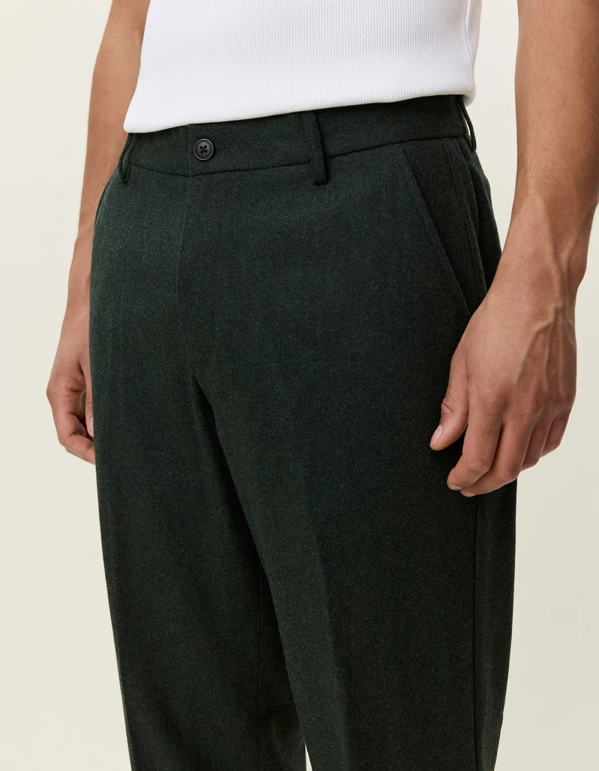 Como Regular Wool Suit Pant - Rosin Green