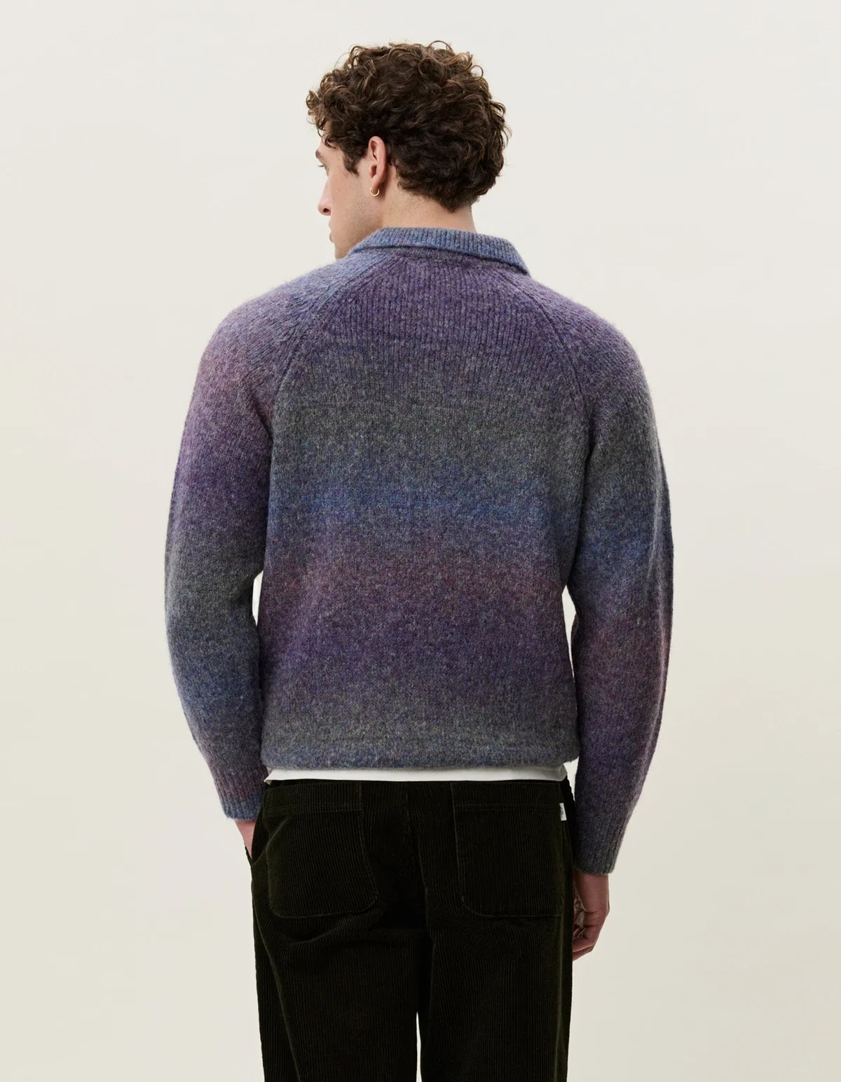 Gradient Knitted Polo - Spiced Plum