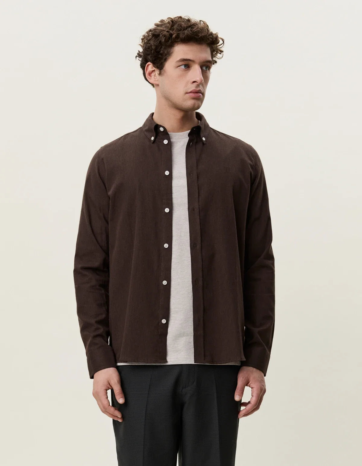 Solid Soft Flannel Shirt - Delicioso Brown