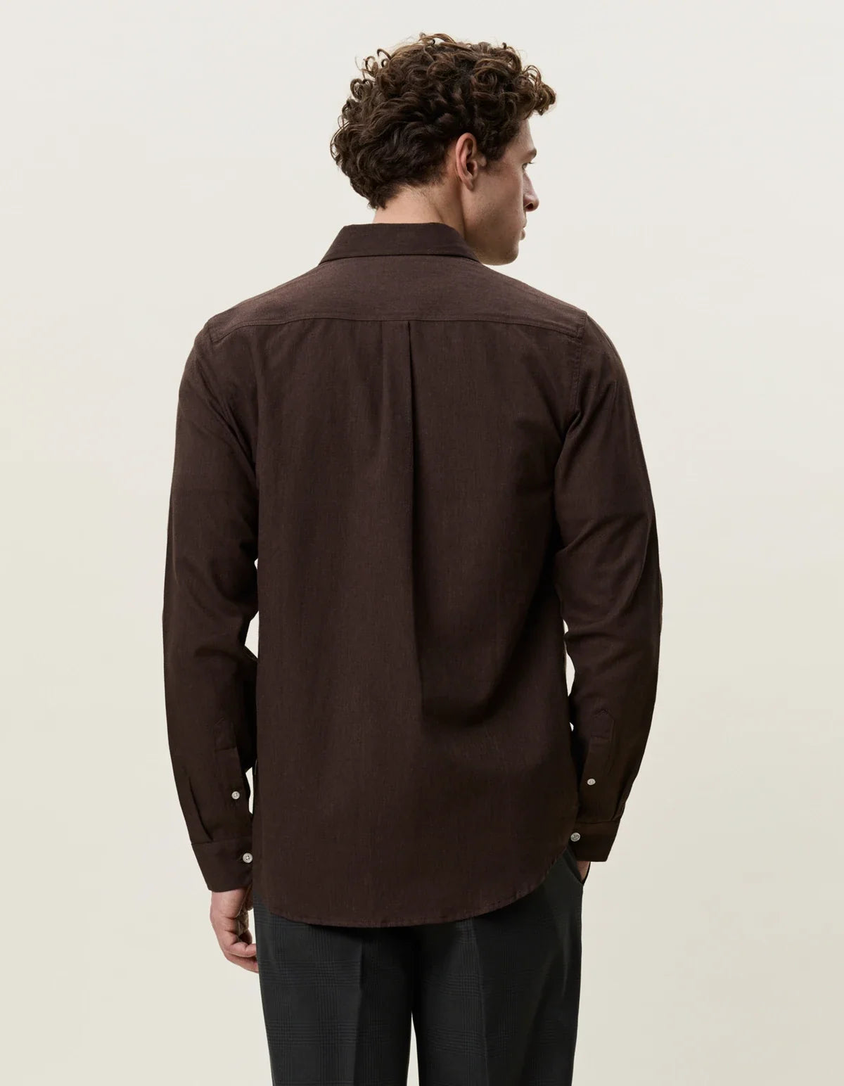 Solid Soft Flannel Shirt - Delicioso Brown