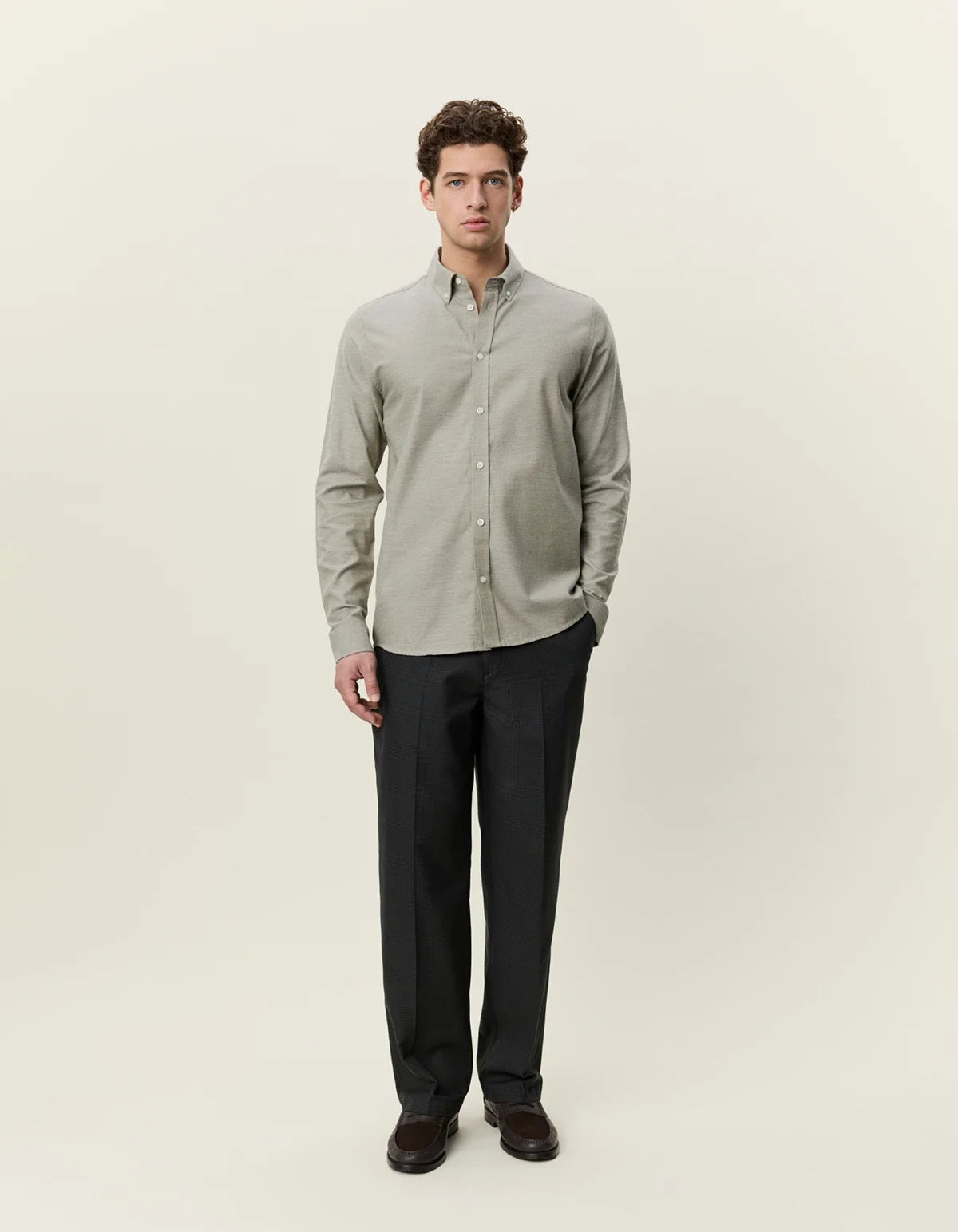 Solid Soft Flannel Shirt - Laurel Oak Sand