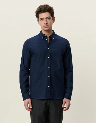 Solid Soft Flannel Shirt - Dark Navy