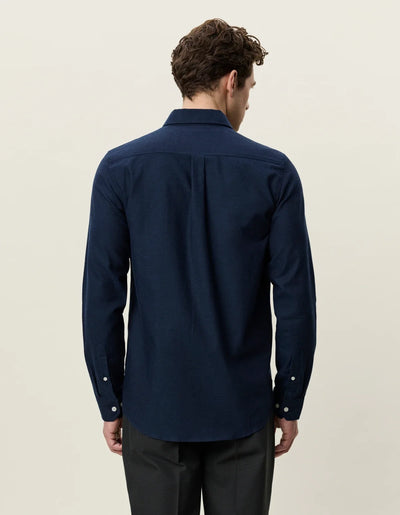 Solid Soft Flannel Shirt - Dark Navy