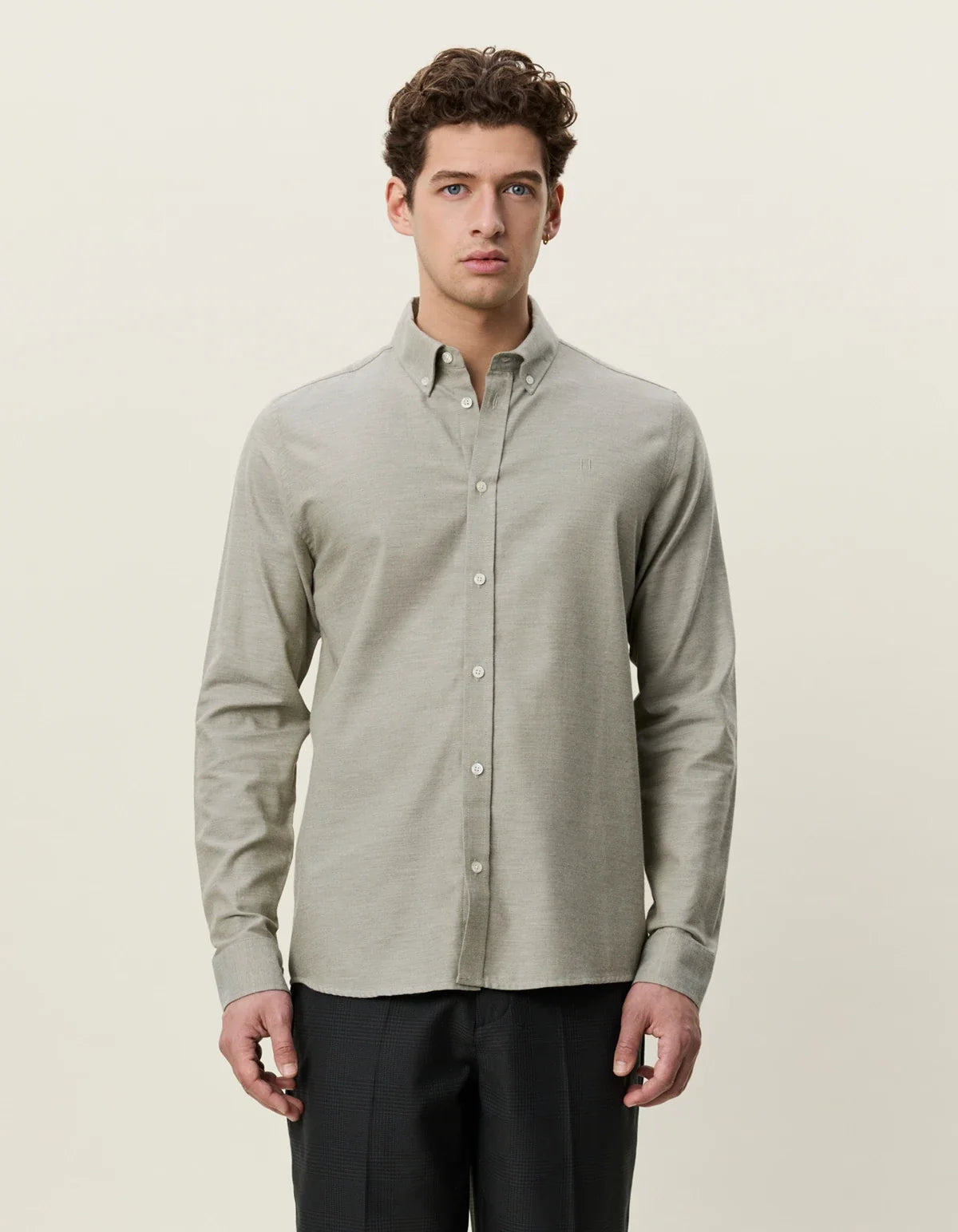 Solid Soft Flannel Shirt - Laurel Oak Sand