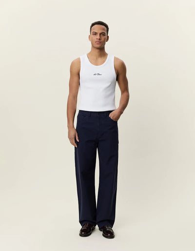 Roi Carpenter Herringbone Pants - Dark Navy