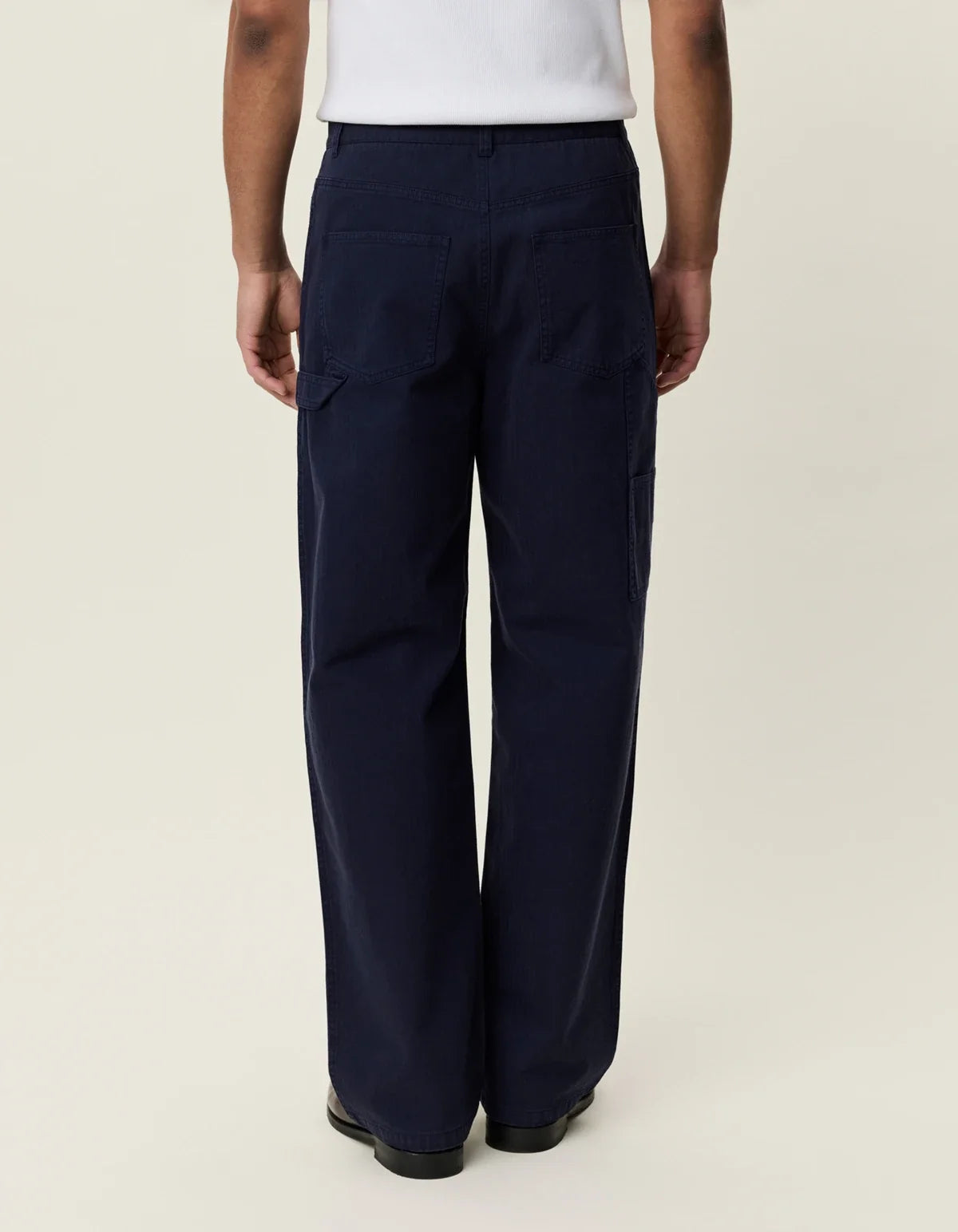 Roi Carpenter Herringbone Pants - Dark Navy