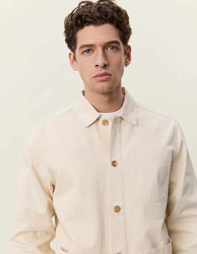 Herringbone Overshirt - Ivory