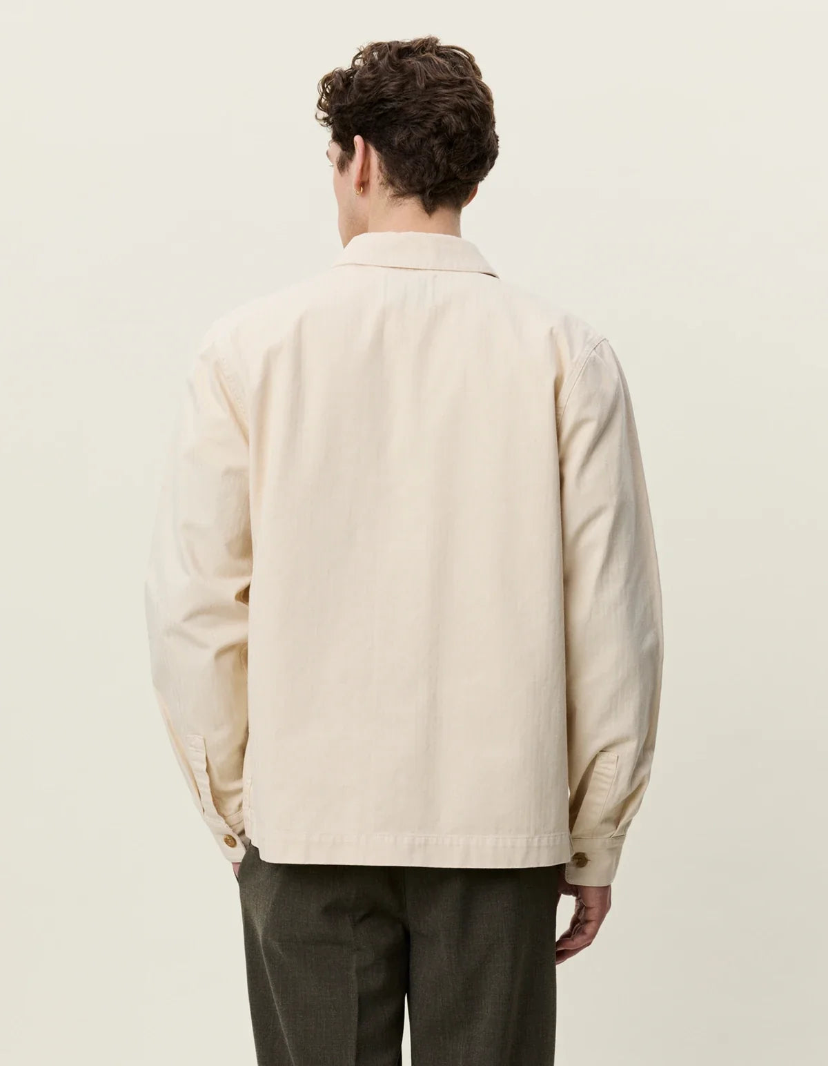 Herringbone Overshirt - Ivory