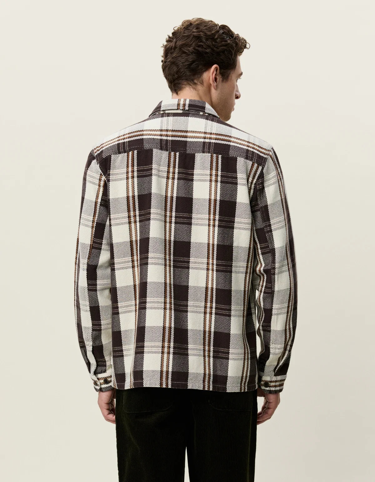 Structured Check Overshirt - Dark Sand