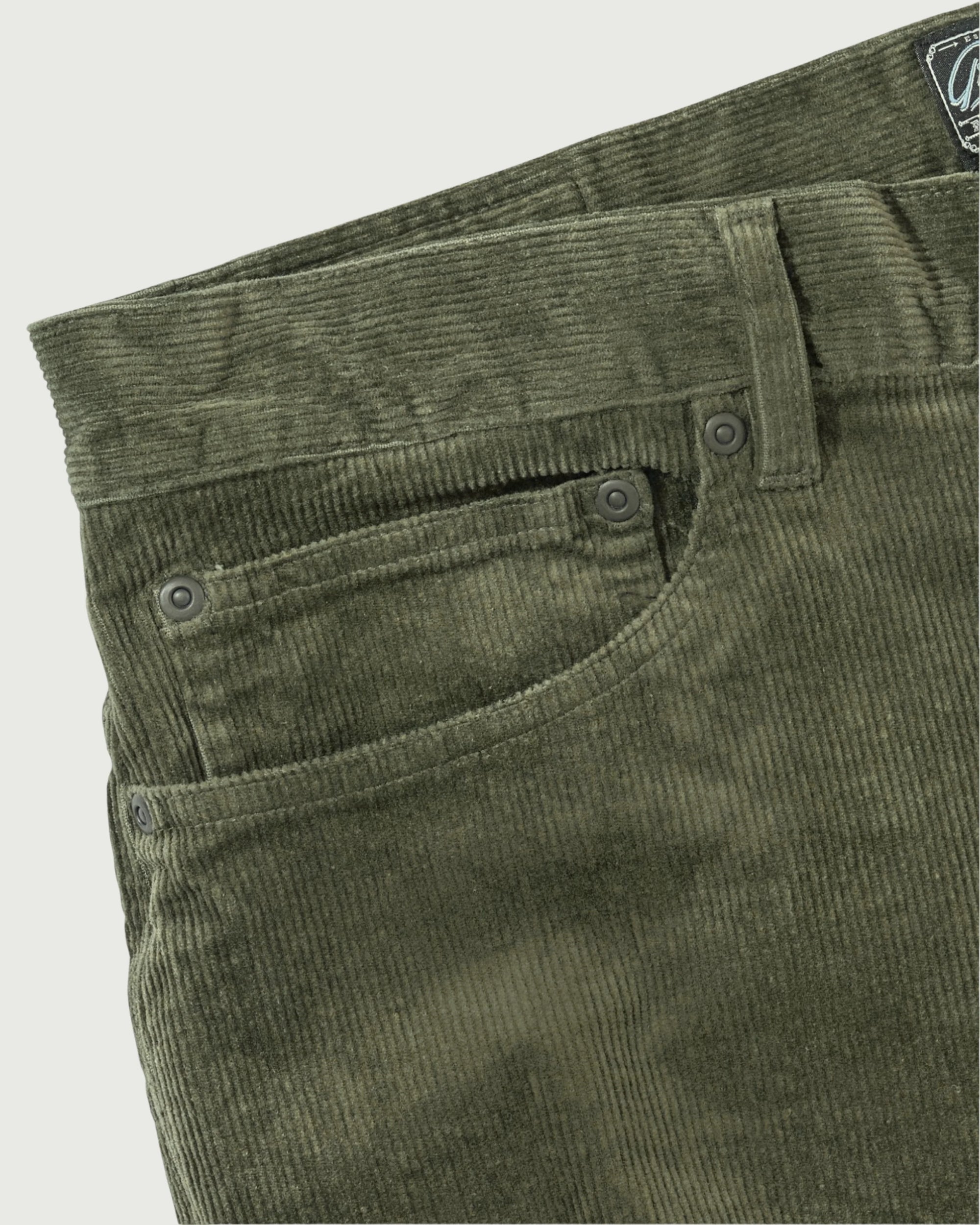 Burlington 5 Pocket Stretch Corduroy - Dusty Olive