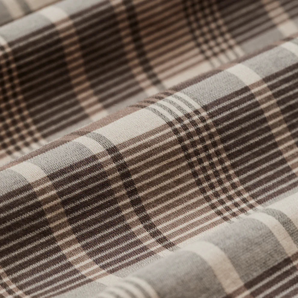 Washed Feather Cloth Shirt - Light Brown & Natural Plaid