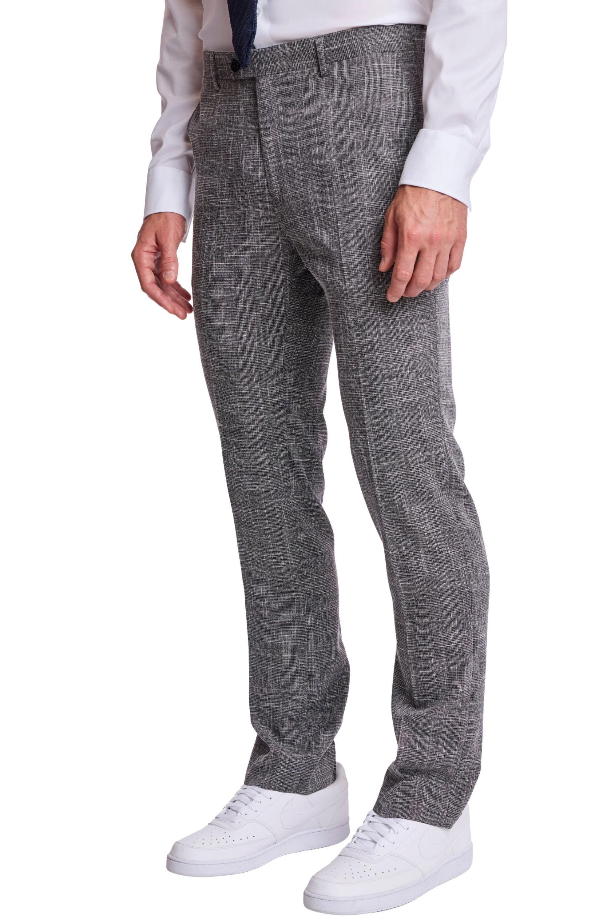 Downing Pants - Slim -  Black White Grid