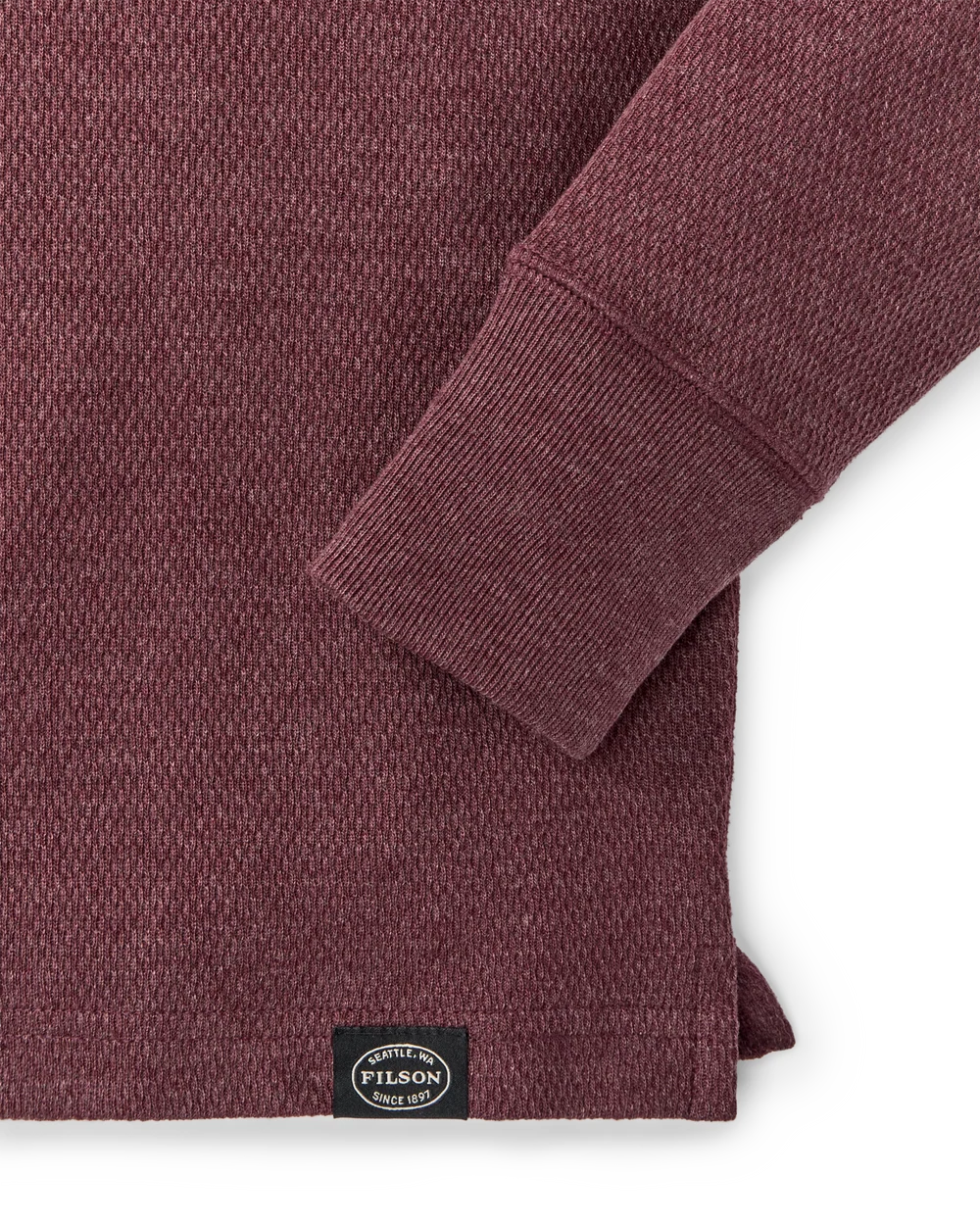 Waffle Knit Henley - Dark Port Heather