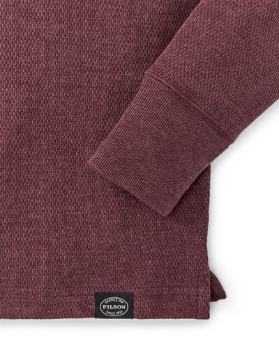 Waffle Knit Henley - Dark Port Heather