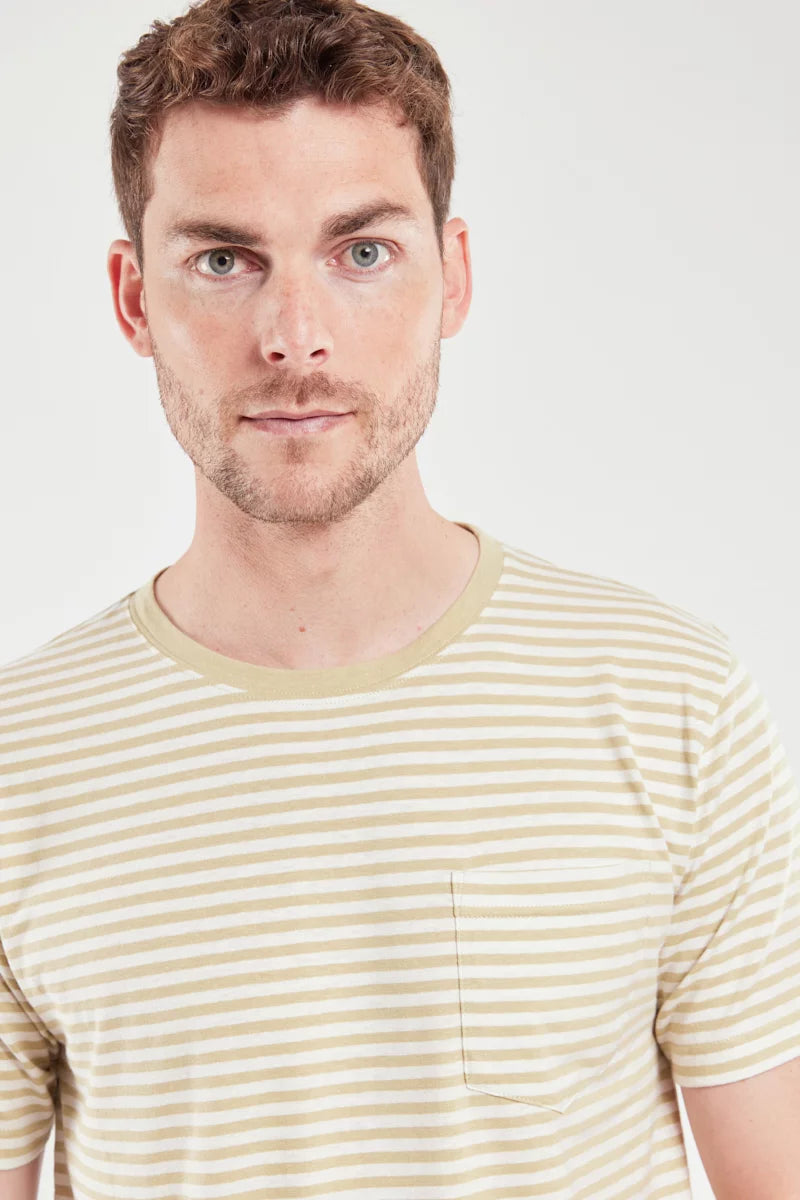 Heritage Striped T-Shirt - Pale Olive