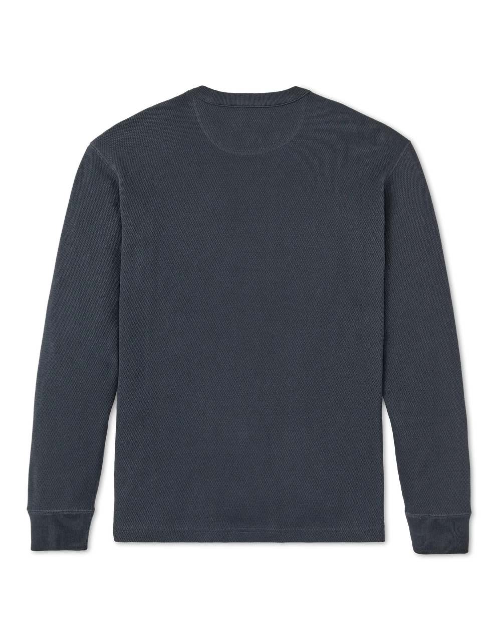 Waffle Knit Thermal Crewneck - Blue Mussel