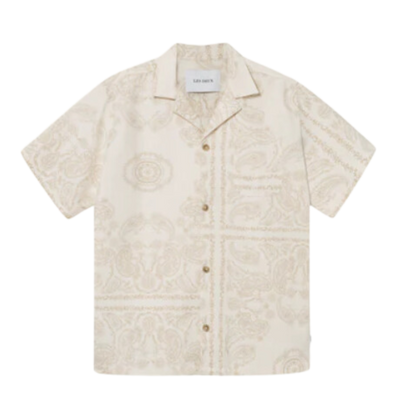 Lesley Paisley Short Sleeve Shirt - Light Ivory