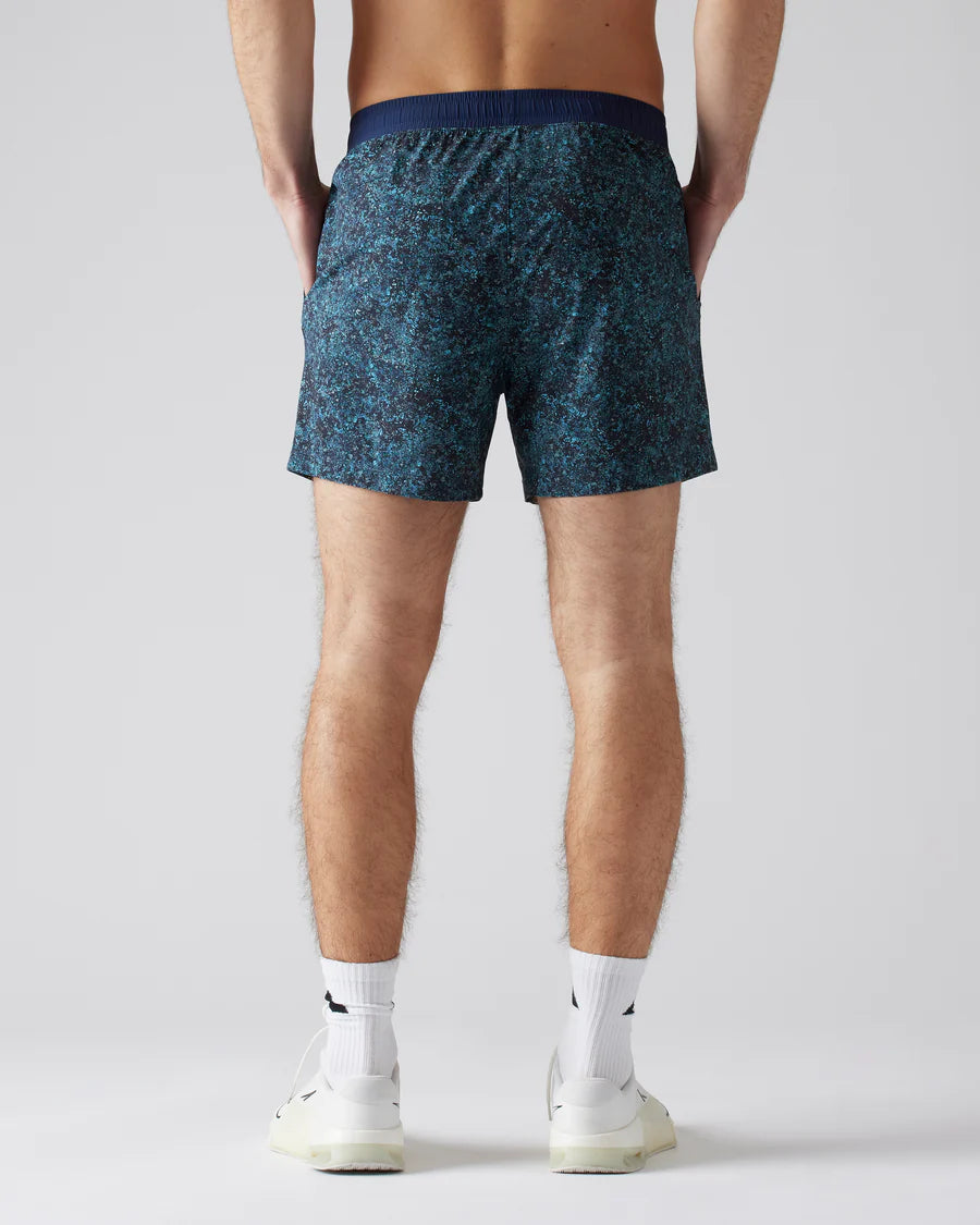 5" Pursuit Short - Unlined - Navy Pebble Print