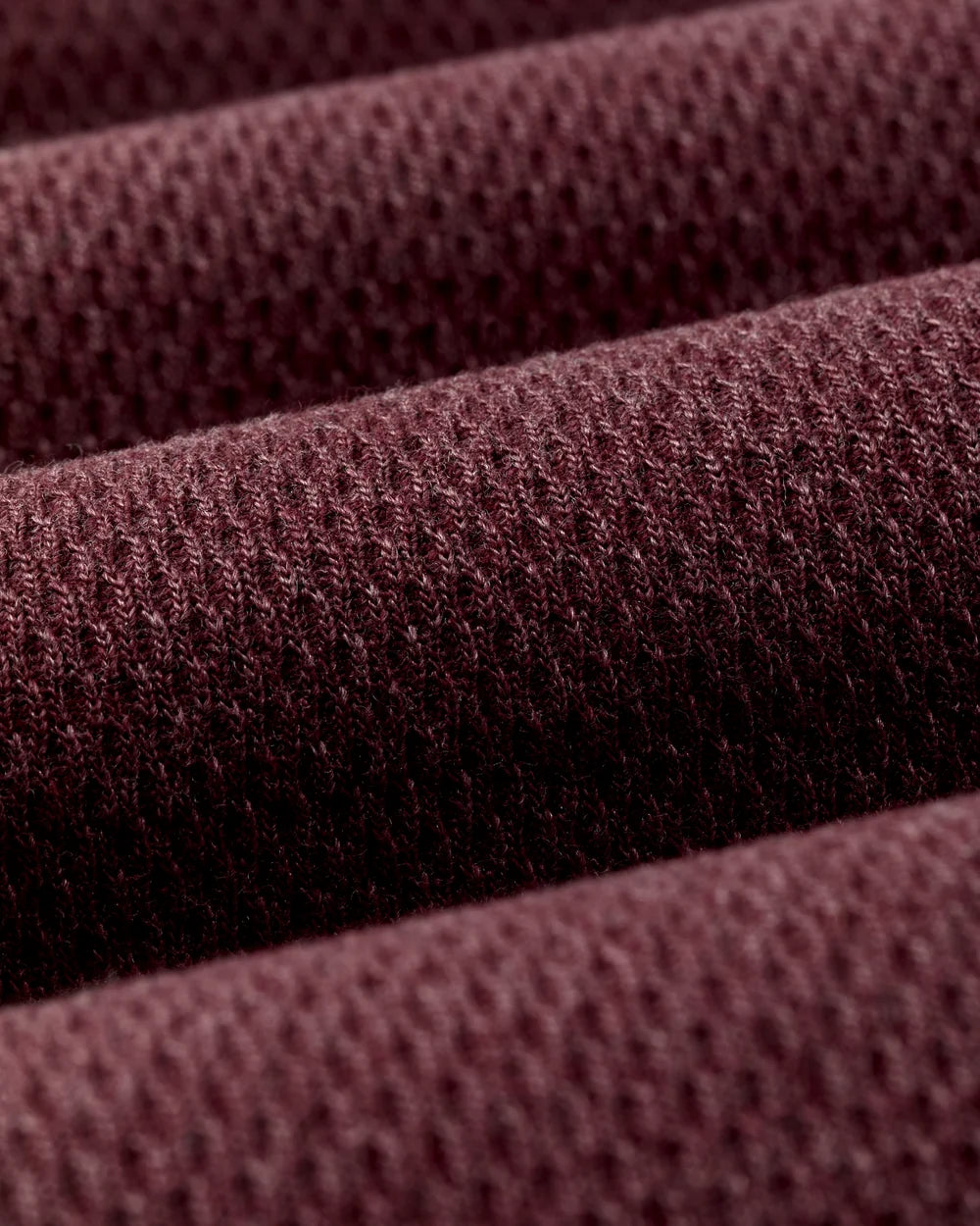 Waffle Knit Henley - Dark Port Heather