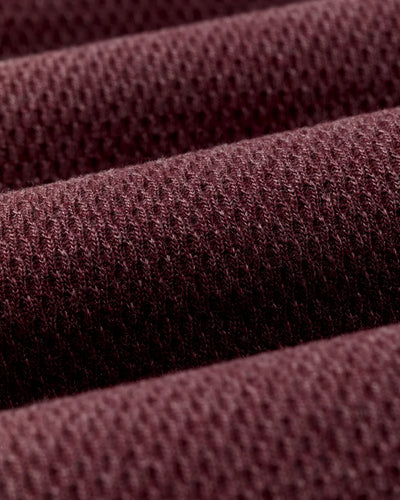 Waffle Knit Henley - Dark Port Heather