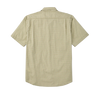 Washed Short Sleeve Feather Cloth Shirt - Green Ivory Gingham