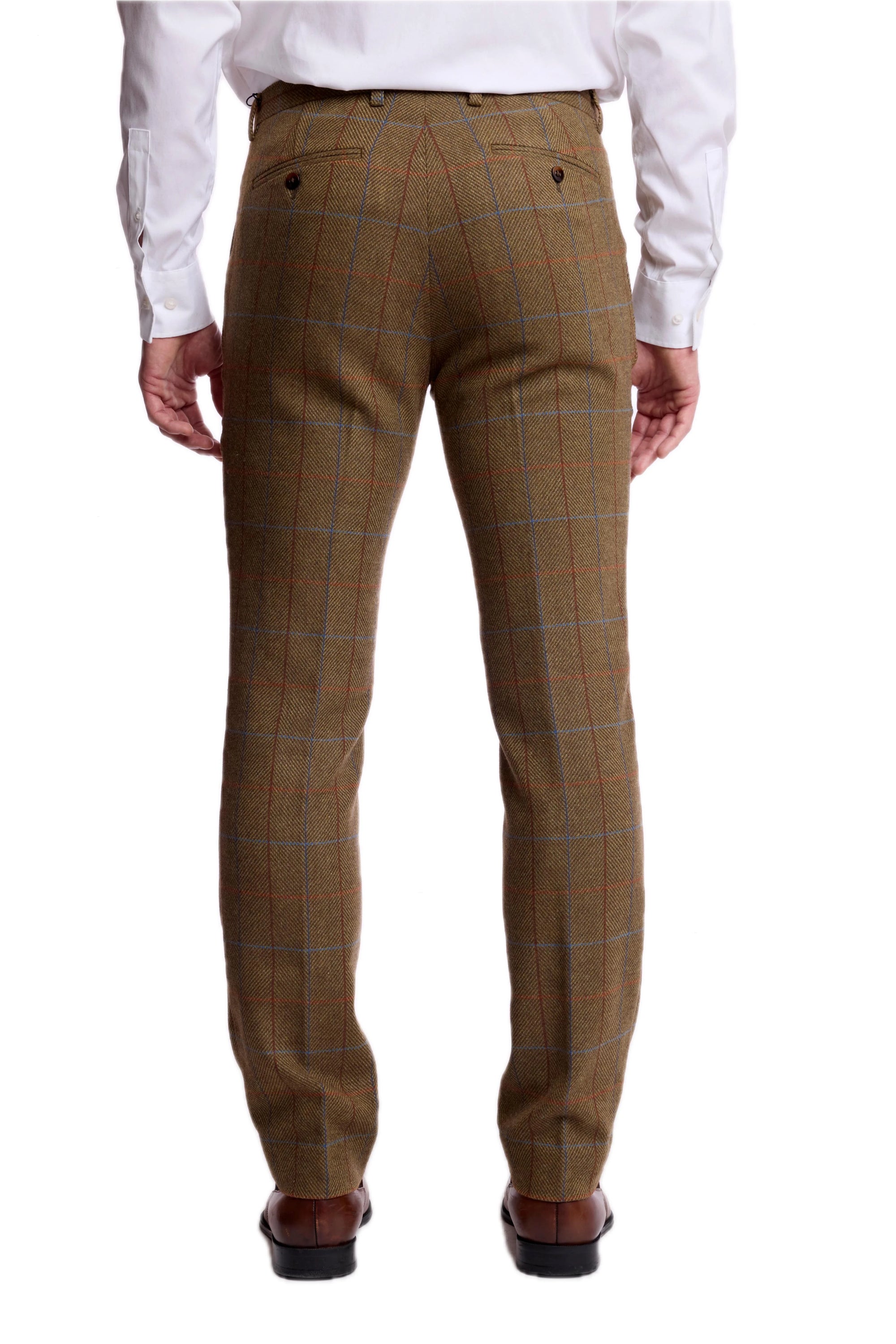 Downing Pants - Slim - Army Herringbone Windowpane