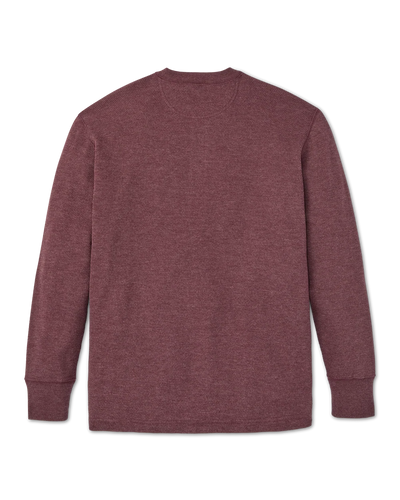 Waffle Knit Henley - Dark Port Heather