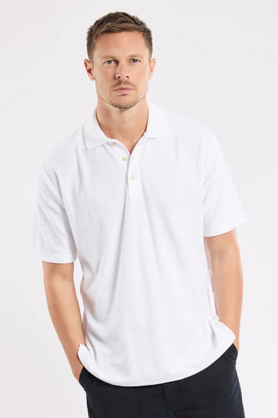 Heritage Terry Polo Shirt - Blanco