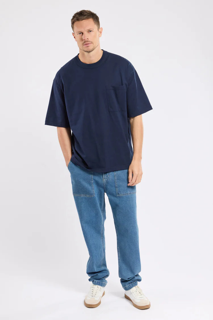 Heritage Loose Fit Pocket T-Shirt - Marine Deep