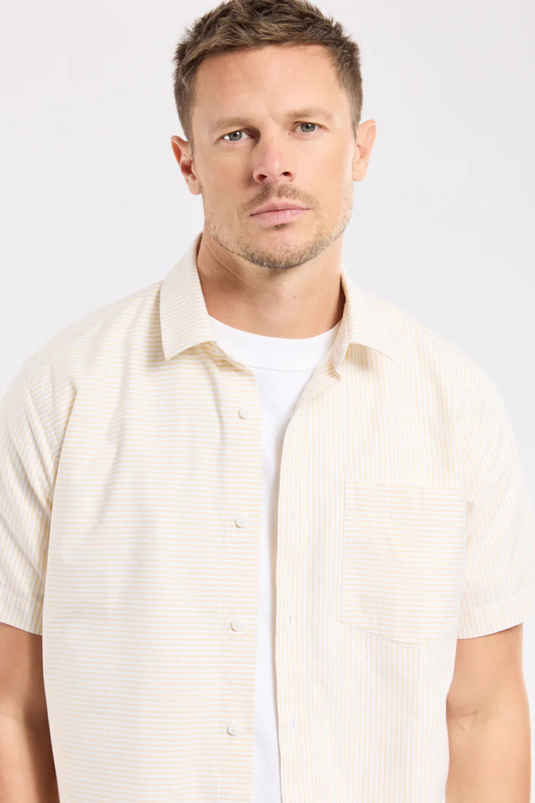 Short Sleeve Stripe Shirt - Gravel