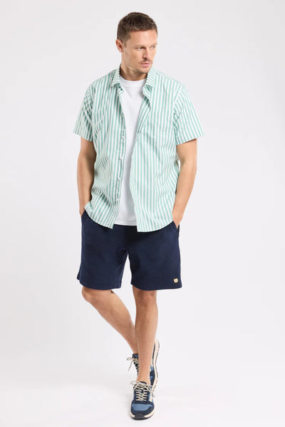 Short Sleeve Cabana Stripe Shirt - Ivy Green
