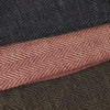 Wool Herringbone Sock - Stone & Port