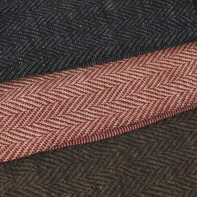 Wool Herringbone Sock - Stone & Port