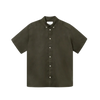 Kris Linen Short Sleeve Shirt - Olive Night