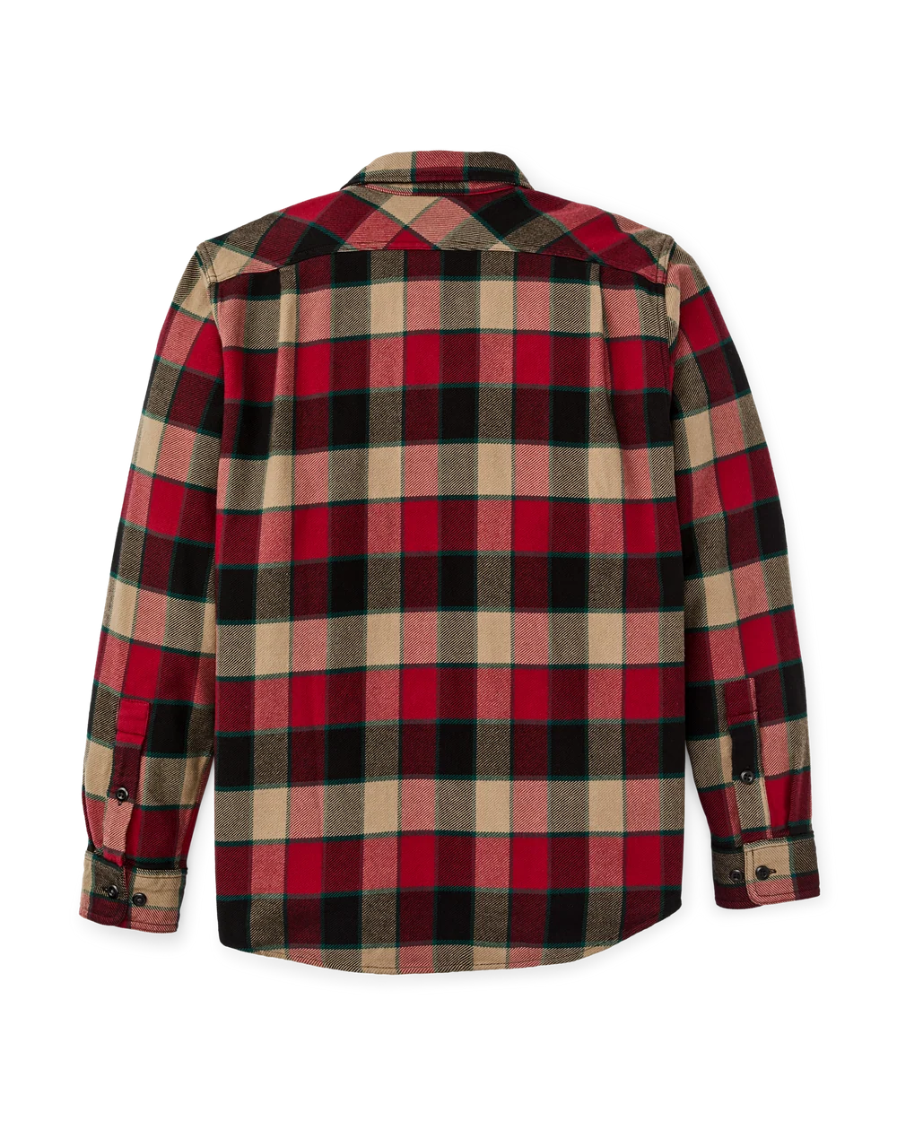 Vintage Flannel Work Shirt - Red Cream Plaid